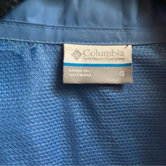 Columbia hoodie full zip nylon lightweight packablee travel jacket Sz S - Picture 4 of 6
